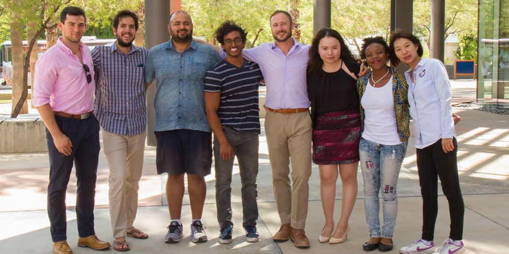 graduate student group with advisor, University of Arizona