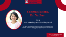 Na Zuo 2024 AAEA Distinguished Teaching Award