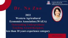 Na Zuo wins WAEA Award 2022